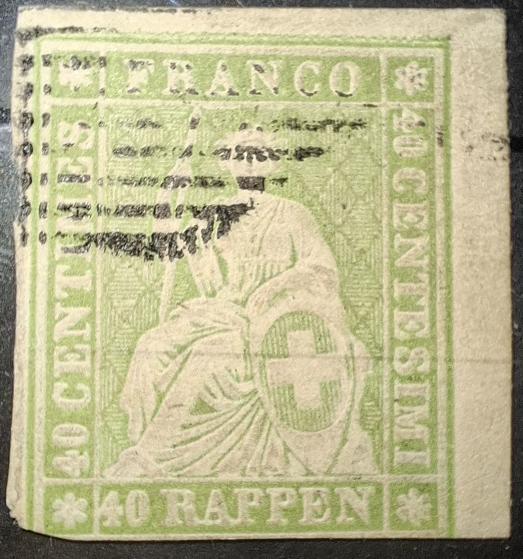 Alle Briefmarken: Strubel 26C Kat. 140.- – Gebraucht aus Balgach von SIMEON27