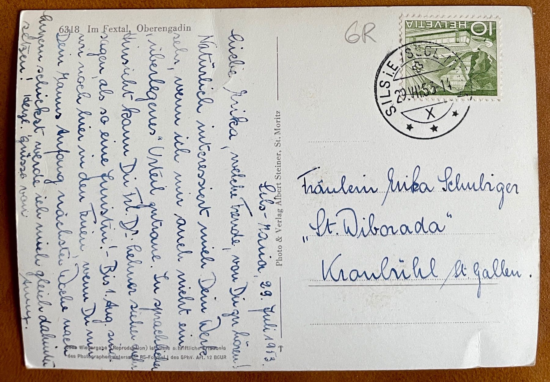 Cartoline postali: SILS - FEXTAL - 1953 – Usato da Lutry venduto da Ediego 1