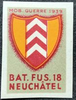 Soldatenmarke 2.WK, Füsilier Bat 18, Mob, ges, Wi Inf 184-2