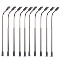 10 Stk. LED-Miniatur Strasse Lichter 60mm. Peitschenleuchte
