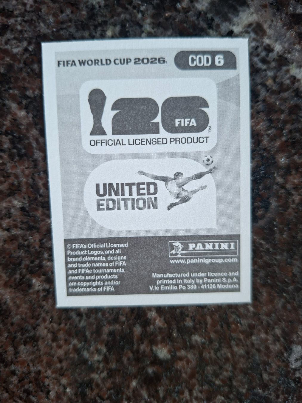 Panini Carte collezionabili: Panini Sticker FIFA 2026 COD 6 – Nuovo (secondo la descrizione) da Erlinsbach venduto da pfunky 1