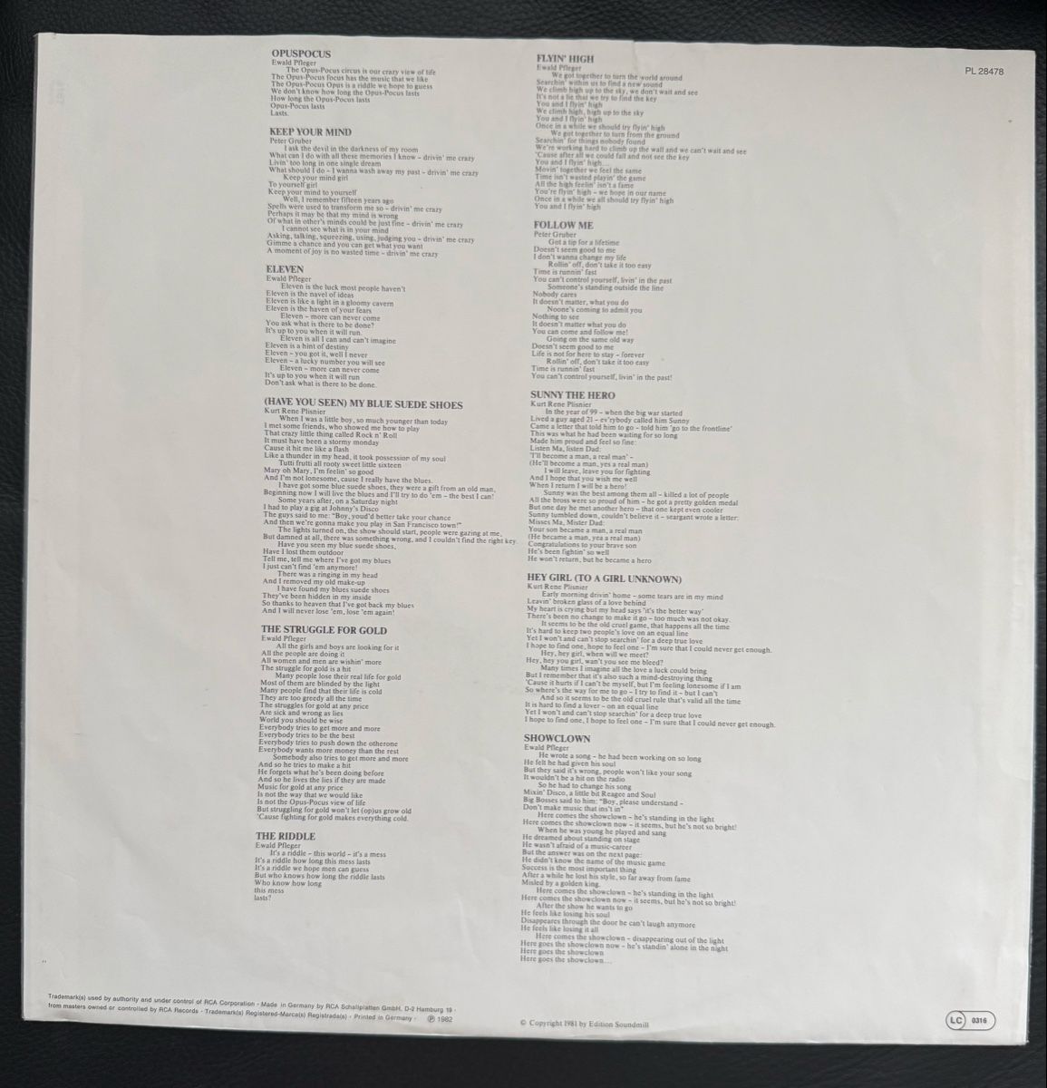 Dischi in vinile: Opus Eleven LP Schallplatte – Usato da Goldach venduto da Donpancho 5