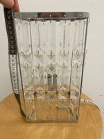 Tischleuchte Lampe Kristall Silber Optik, Vintage Stil