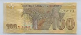 100 Dollars Banknote aus Simbabwe (2020)