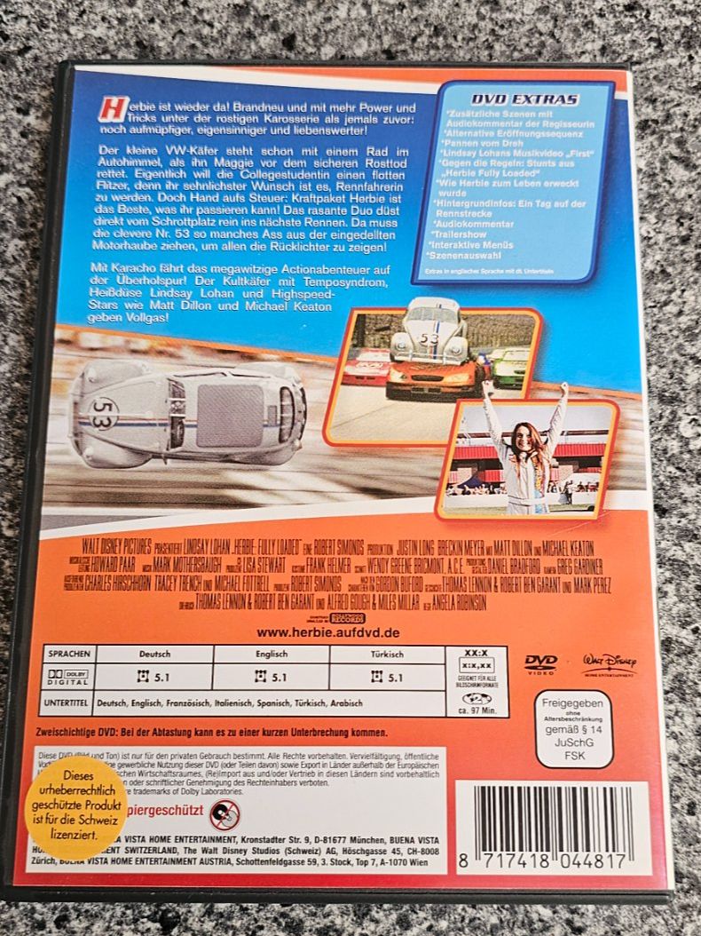 Tutti i DVDs: Herbie FULLY LOADED- Ein toller Käfer startet durch/ DVD – Usato da Geuensee venduto da jes_9xyk 1