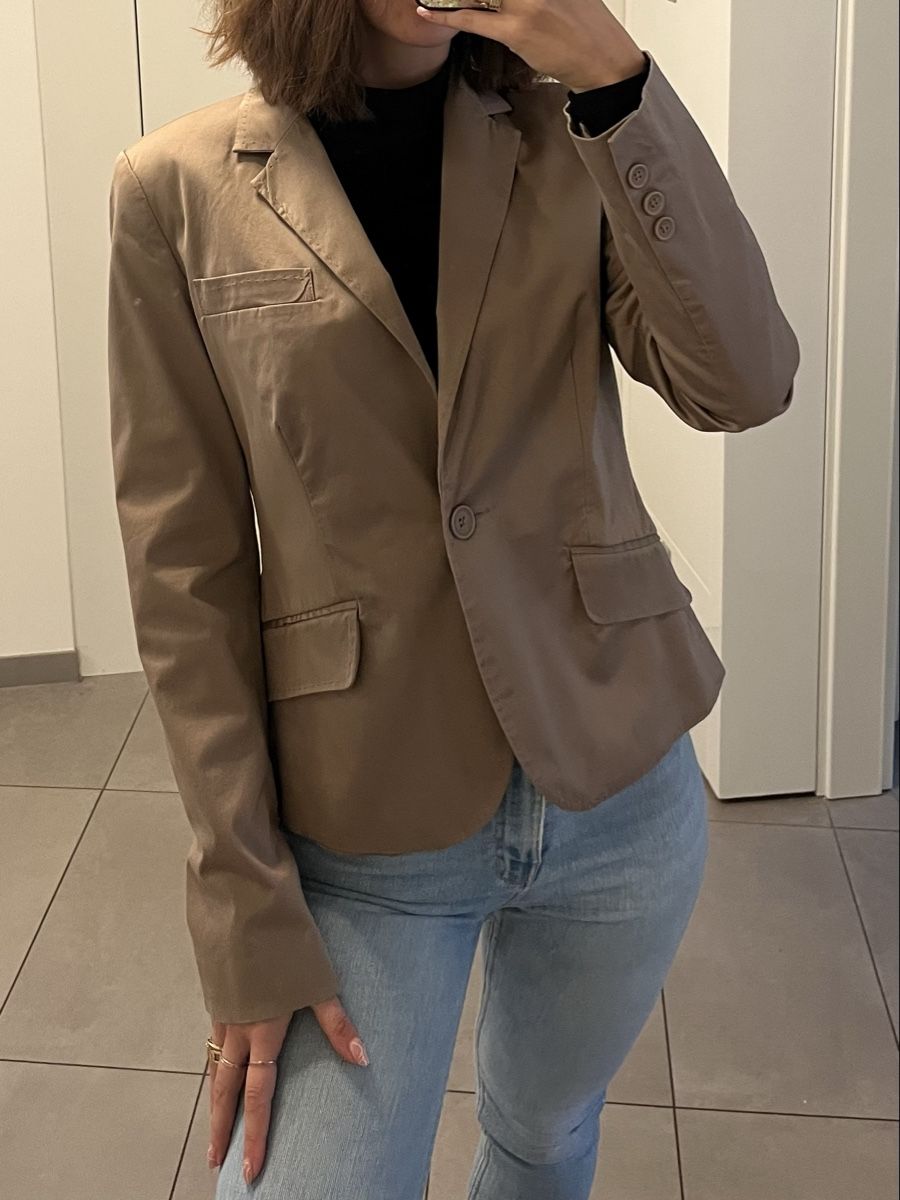 C&A Giacche: Blazer en coton beige taille S/M de C&A – Nuovo (secondo la descrizione) da Aigle venduto da sow_m7gm 2
