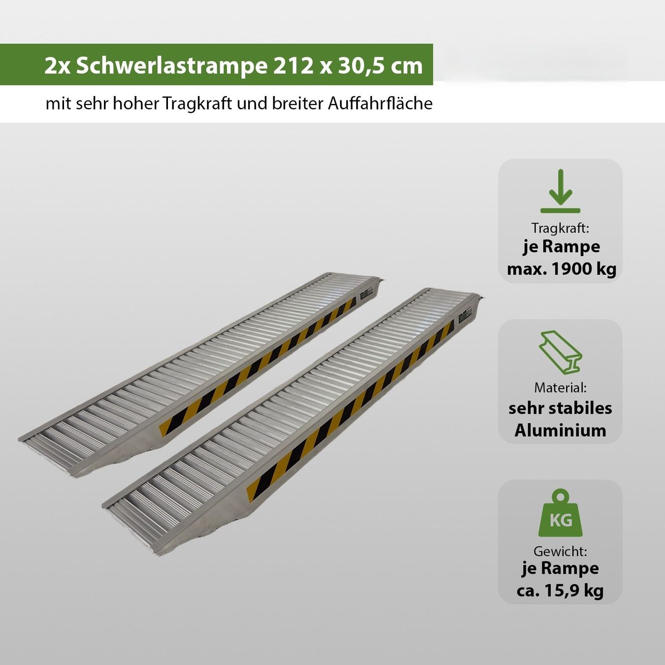 Auffahrrampen: 2x Auffahrrampe Verladerampe 212cm Alu Tragkraft 3800kg – Neu und originalverpackt aus Wallenwil von toesstal-vertrieb 4