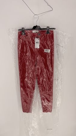 MNG Lackhose rot Grösse 36 neu mit Etikett