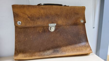 Vintage Ledertasche Aktentasche Retro Uni Schule Büro