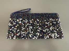 Elegante Handtasche / Clutch mit Perlen - NEU!