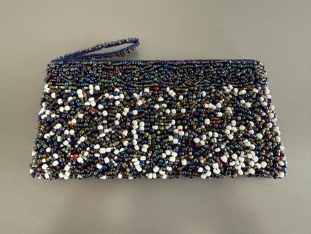 Elegante Handtasche / Clutch mit Perlen - NEU!