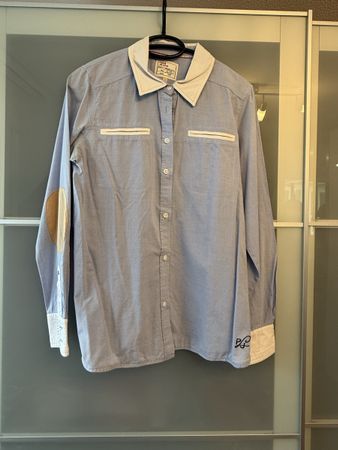 Pepe Jeans London Damenhemd Gr. M, blau/weiss