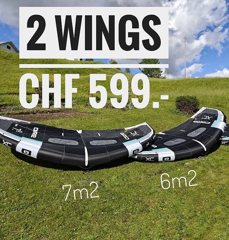 Aquilone: 2 CORE WINGS 6 m2 und 7 m2 – Usato da alosen venduto da FLOKNATION