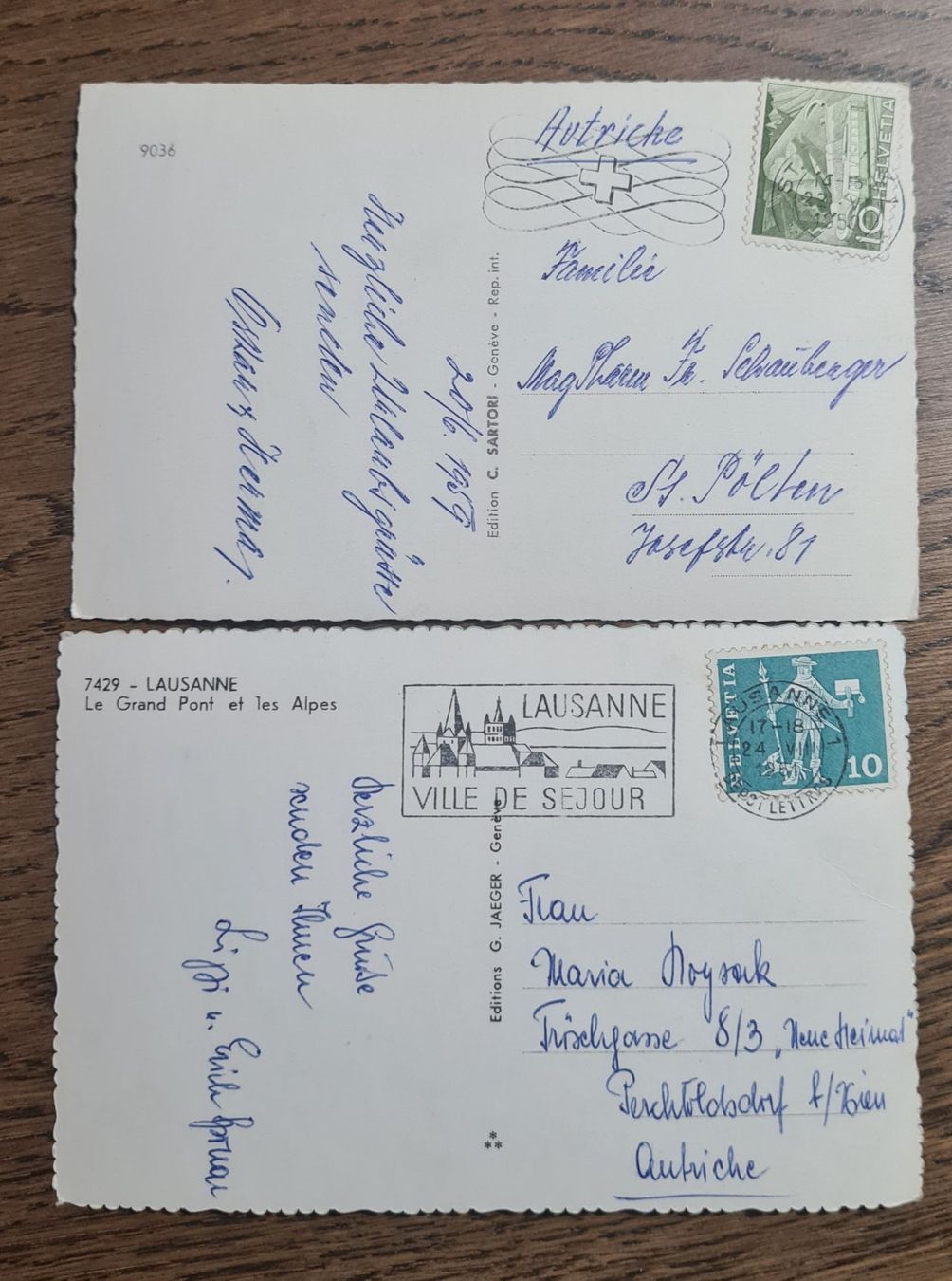 Cartoline postali: Souvenir Lausanne 1959 – Usato da Ebikon venduto da Donar50 1