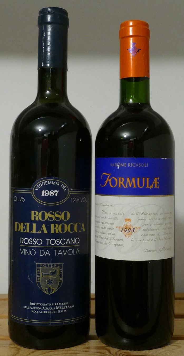 Vino: 2 Fl. Rosso della Rocco 1987 + Formulea 1998 – Nuovo (secondo la descrizione) da Hochdorf venduto da Sukram58