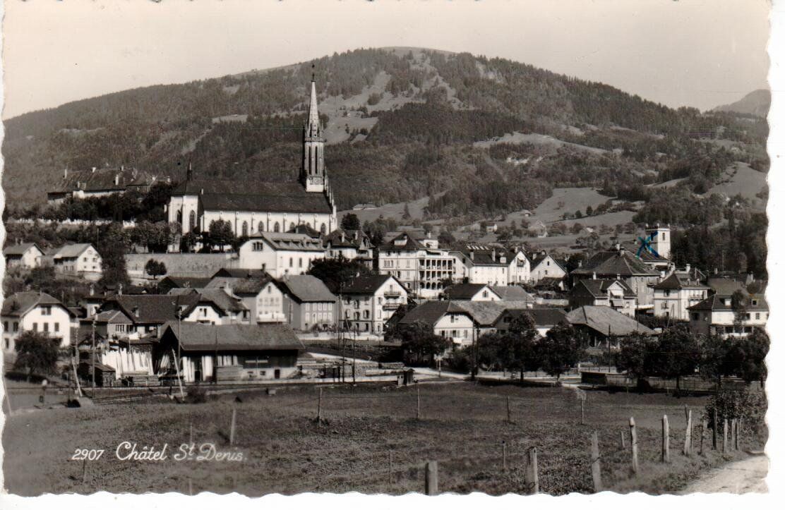 Cartoline postali: Châtel St. Denis 1957 – Usato da Wolhusen venduto da Curver9