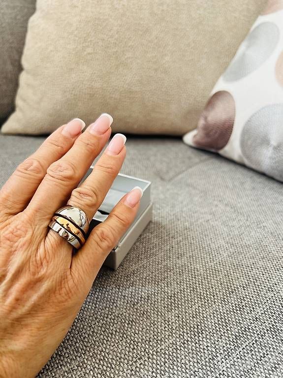 Anelli: Bague CALVIN KLEIN argenté et doré – Usato da Echallens venduto da fayetrahel 2