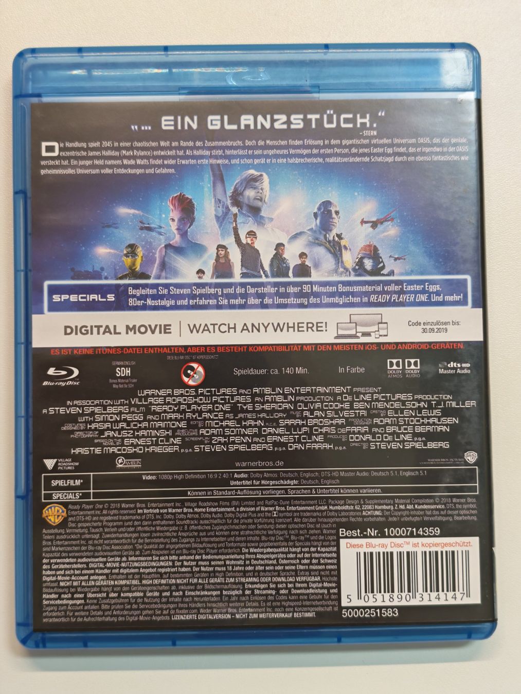 Alle DVDs: Ready Player One – Gebraucht aus Liestal von Kratzilla 2