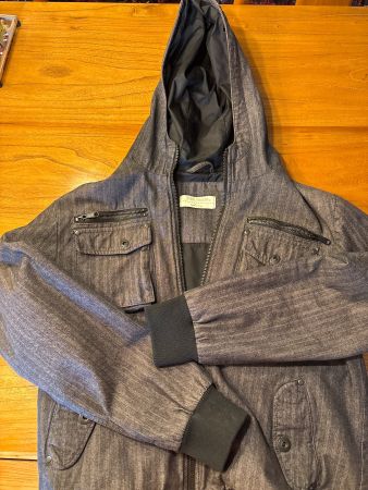 Just Jeans Jacke mit Kapuze, Herren Grösse L,