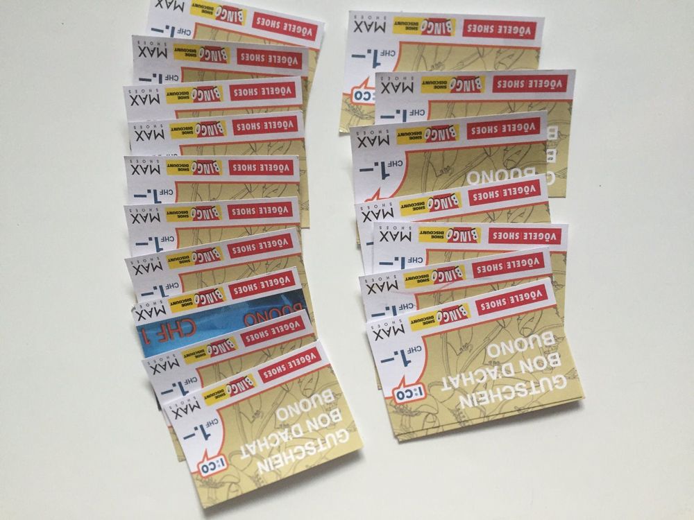 Gutscheine für Schuhe kaufen 17 Stück Kaufen auf Ricardo