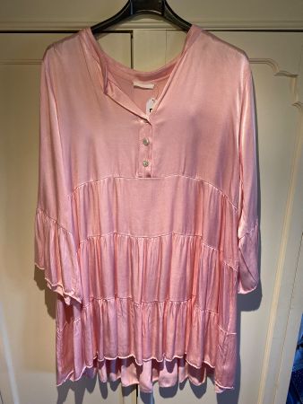 DAMENKLEID SEIDENGLANZ-PUDERROSA