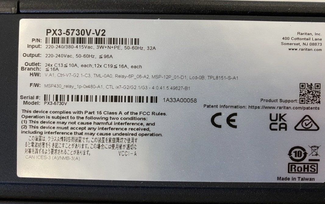 Alimentazione elettrica: Stromverteiler Raritan PX3-5730V-V2 neu – Nuovo (secondo la descrizione) da Schlieren venduto da Freundlich02 9