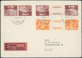 1950 - Technik + Landschaft - Combo FDC ET - deutsch · dt