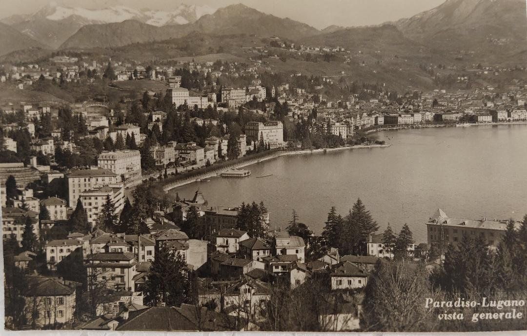 Ansichtskarten: LUGANO - PARADISO - 1949 – Gebraucht aus Delémont von Domdom1