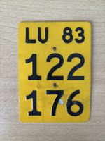 Mofanummer Nummernschild Mofa Töffli Luzern LU 122 176 „83“
