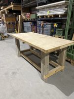 Massive stabile Werkbank aus Holz
