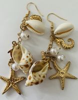 Sommer Ohrhänger mit Muscheln, Seesternen und Perlen🐚🌟✨