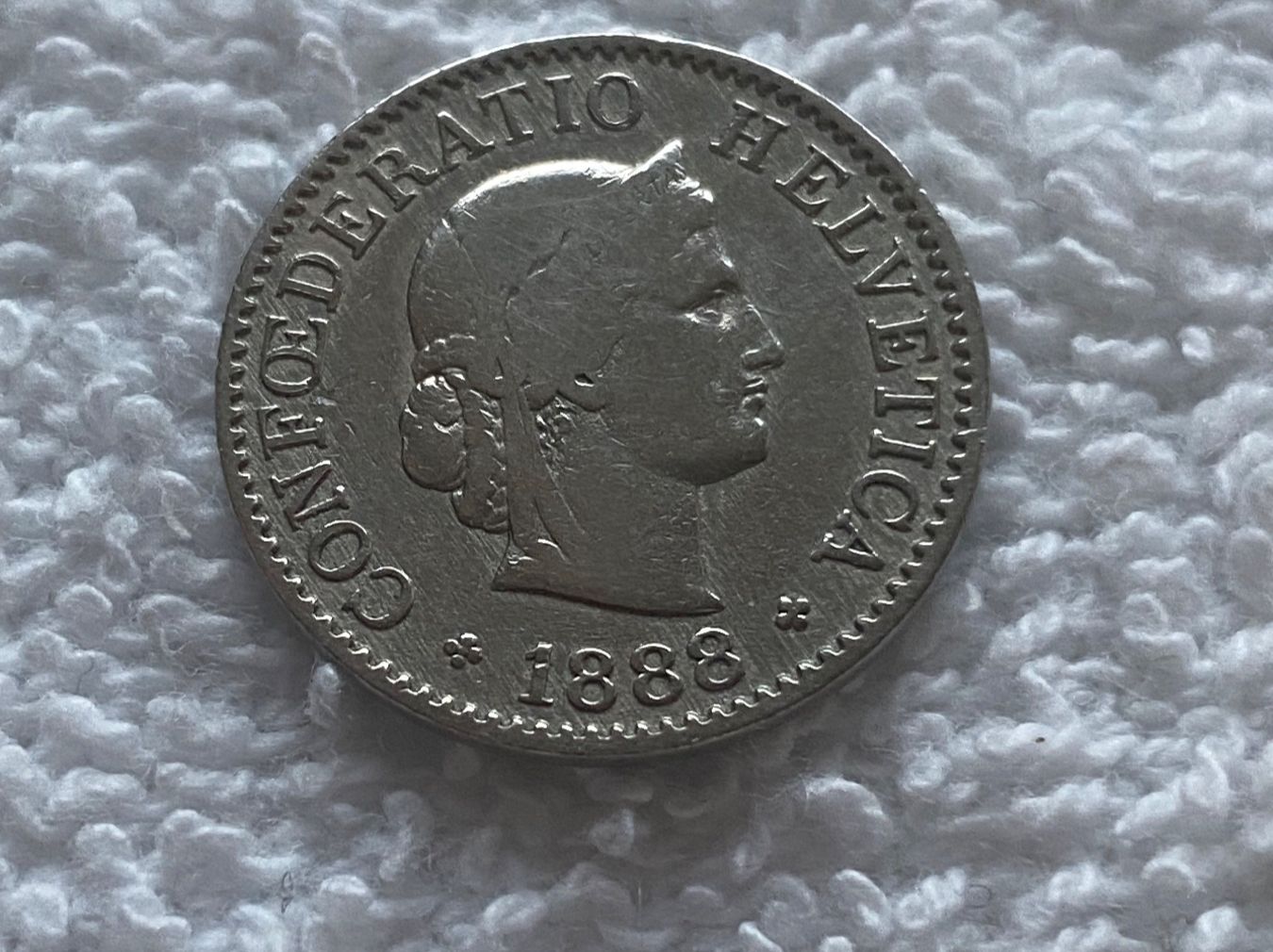 Tutti le monete: 5 centimes/rappen 1888 – Usato da Nyon venduto da Ilmi09