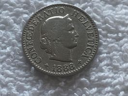 5 centimes/rappen 1888