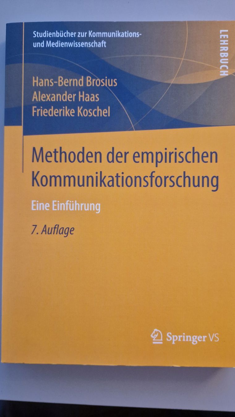 Libri: Methoden der empirischen Kommunikationsforschung – Nuovo (secondo la descrizione) da Wettingen venduto da Taro5