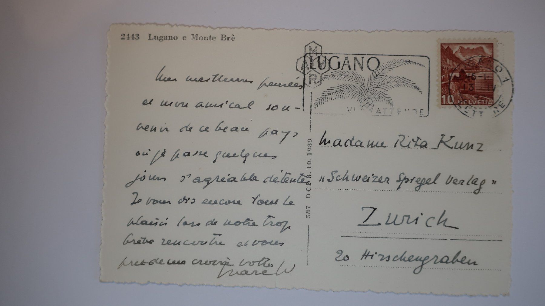 Cartes postales: Lugano e Monte Brè – D'occasion à Cormoret par Pascalll2001 2