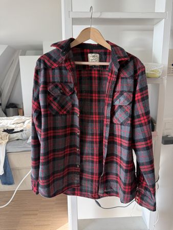 Herren Karohemd rot/grau Grösse L guter Zustand