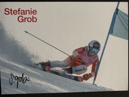 JUNIOREN WELTMEISTERIN🥇 Autogrammkarte Stefanie Grob Alpin