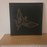 Bild - Schwarzes Quadrat mit Vogelmotiv