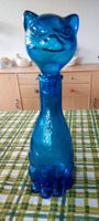 Empoli Glas-Karaffe Katze 36cm, Italien 1960er MCM – Blau