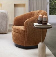 NEW*RIVIERA MAISON** The Countess Swivel AC Maroon Brown -