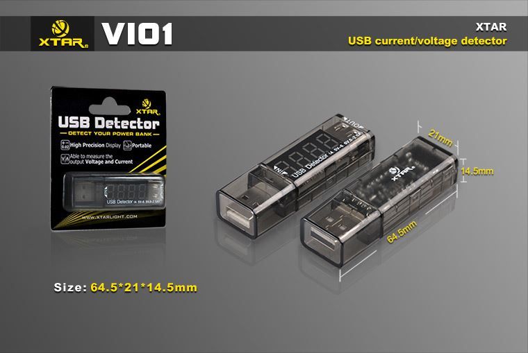 Batterie, Caricabatterie & Alimentatori: XTAR VI01  USB Detector – Nuovo e nell'imballaggio originale da Wildberg venduto da Adler77 5