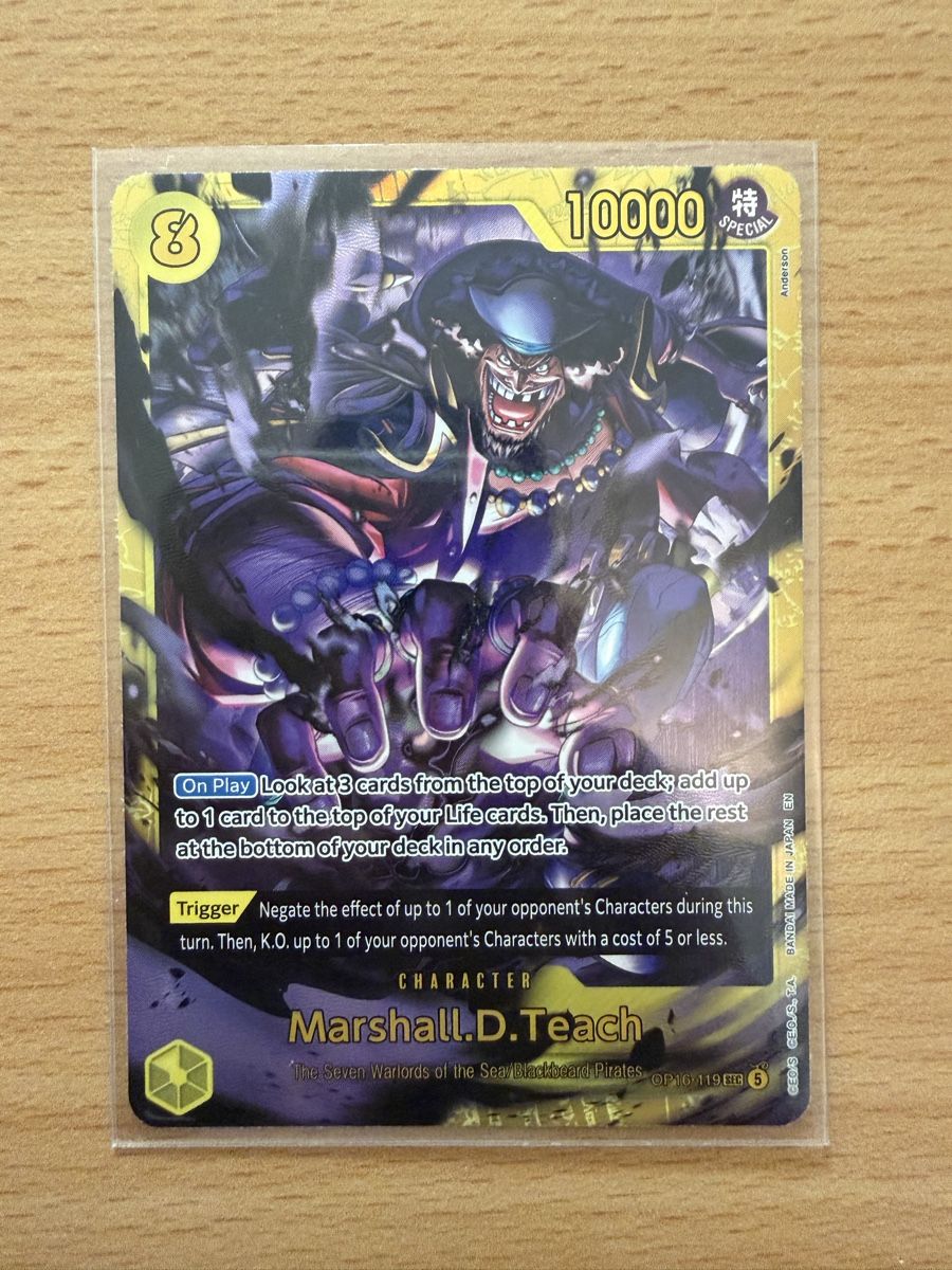 Bandai Cartes à collectionner: One Piece / Marshall. D. Teach / OP16-119 SEC – Neuf (Voir description) à Schöftland par 160grams
