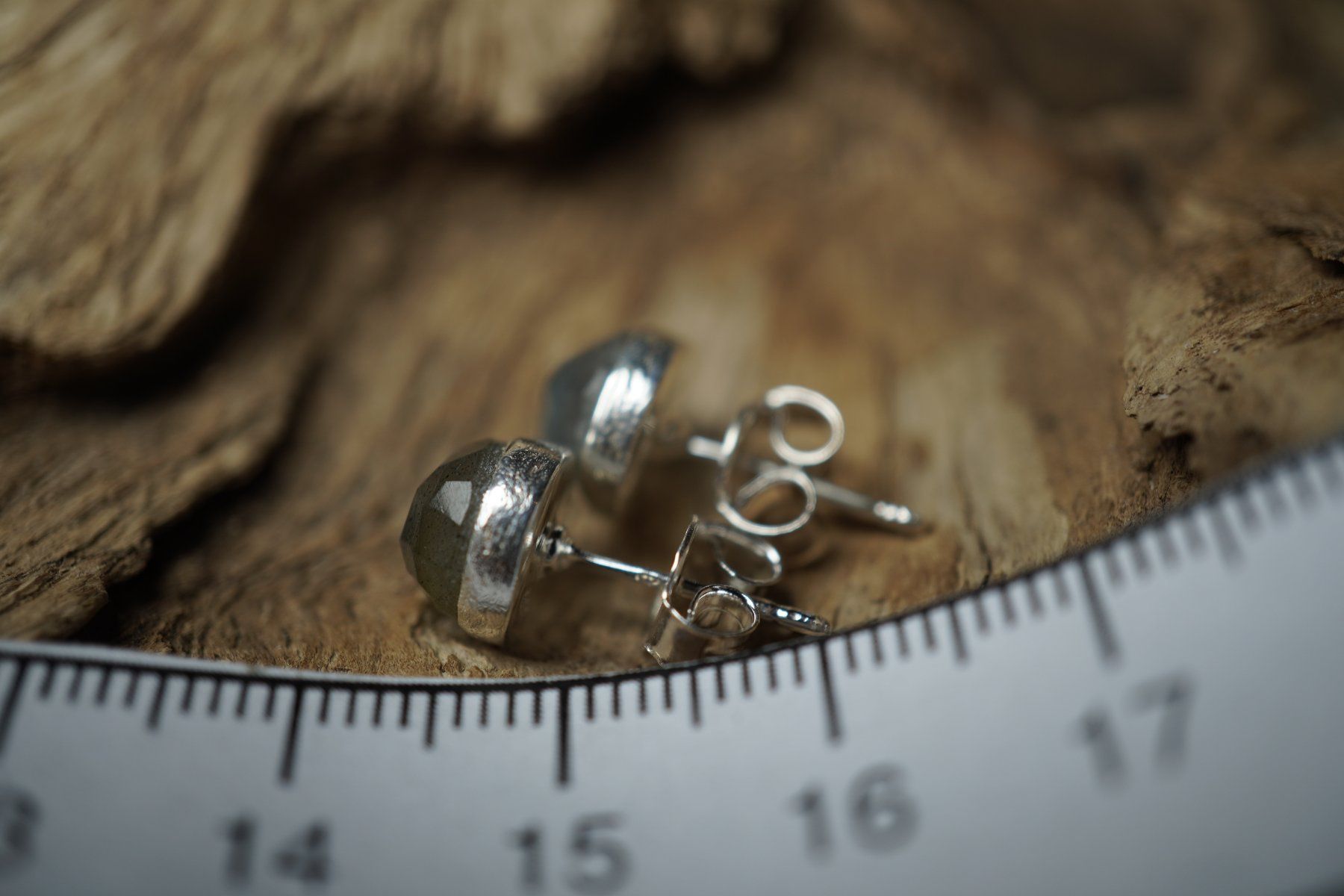 Orecchini pendenti & Orecchini a lobo: Labradorit  8mm    Edel Ohrstecker     925 Silber – Nuovo e nell'imballaggio originale da Balgach venduto da top_silver 4