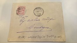 1882 Ziffer Weisses Papier auf Brief