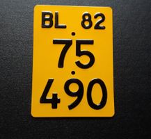 Mofa- / Töffli-Nummer BL 82  // 75'490