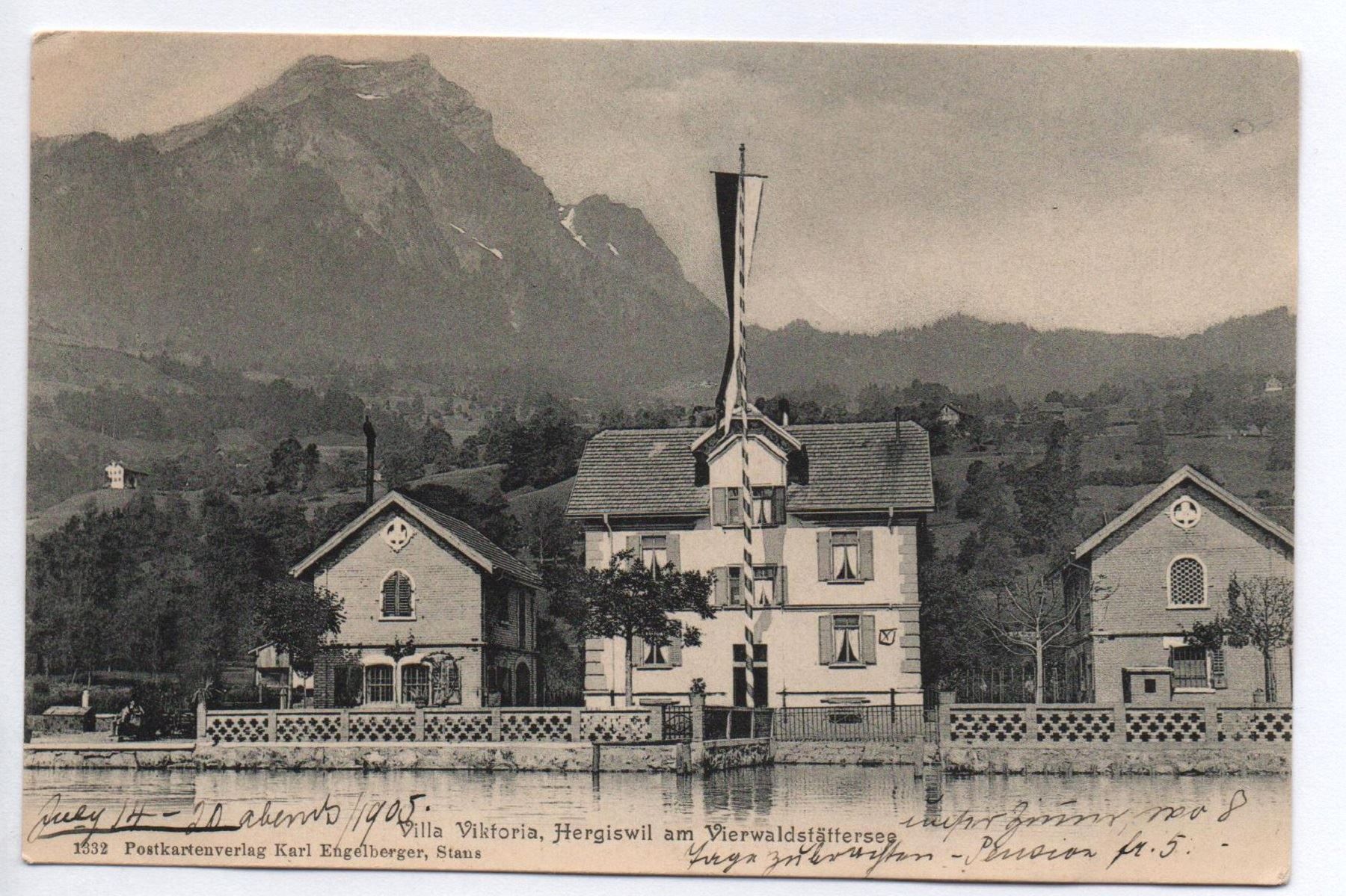 Cartoline postali: HERGISWIL Villa Viktoria – Usato da Jona venduto da philajona