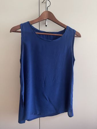 Damen Top Weekend MaxMara blau ärmellos guter Zustand