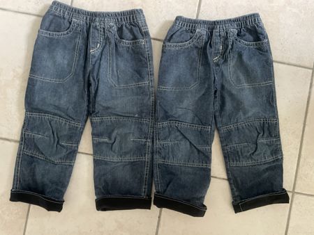 2 CFL Jungen Jeans gefüttert Gr.92 top Zustand