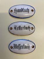 Porzellan Schild Tücher antik