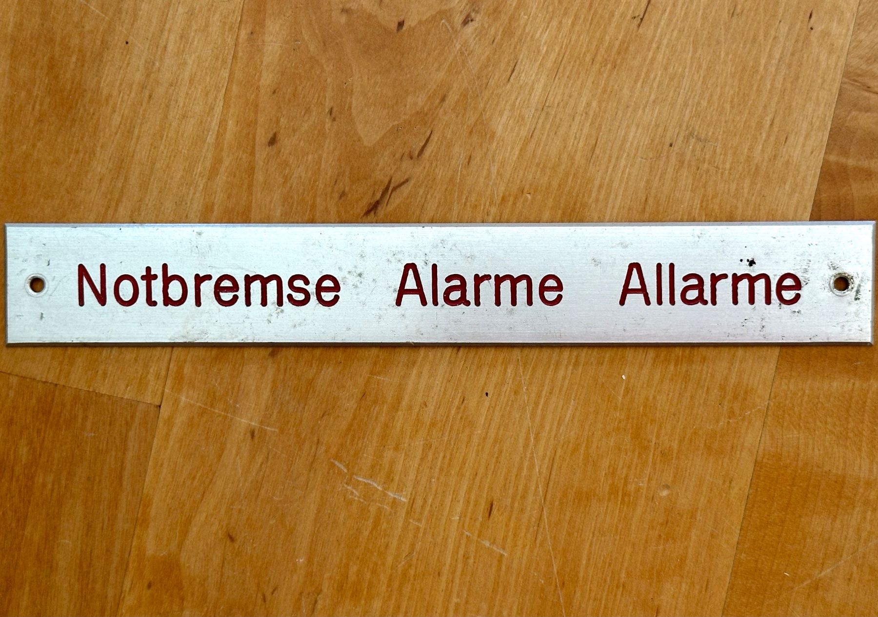 SBB/CFF/FFS Insegne: Notbremse Schild wahrscheinlich SBB, Bahn, Eisenbahn – Usato da Seltisberg venduto da quadartswiss
